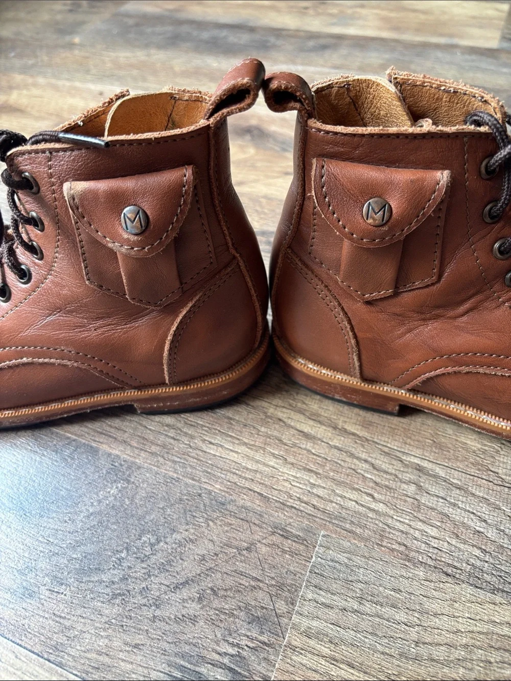Mikoleon Brown Heirloom Luxe Leather Boots size 29 or 11.5